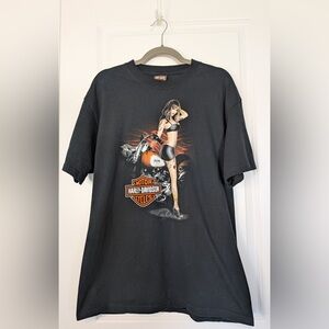 Harley Davidson 2011 Hanes Beefy Babe Daytona Beach Florida T-Shirt Size Large